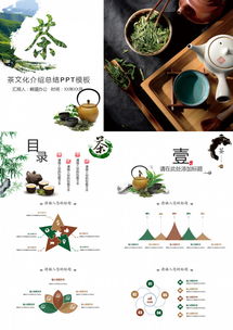 茶文化茶叶知识产品介绍ppt模板下载 24页 简约熊猫办公